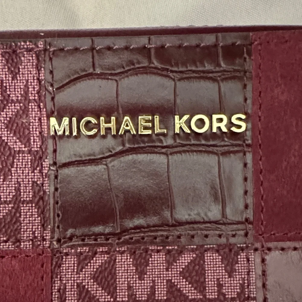 Michael Kors Patchwork Burgundy Crossbody Bag - Picture 2 of 13